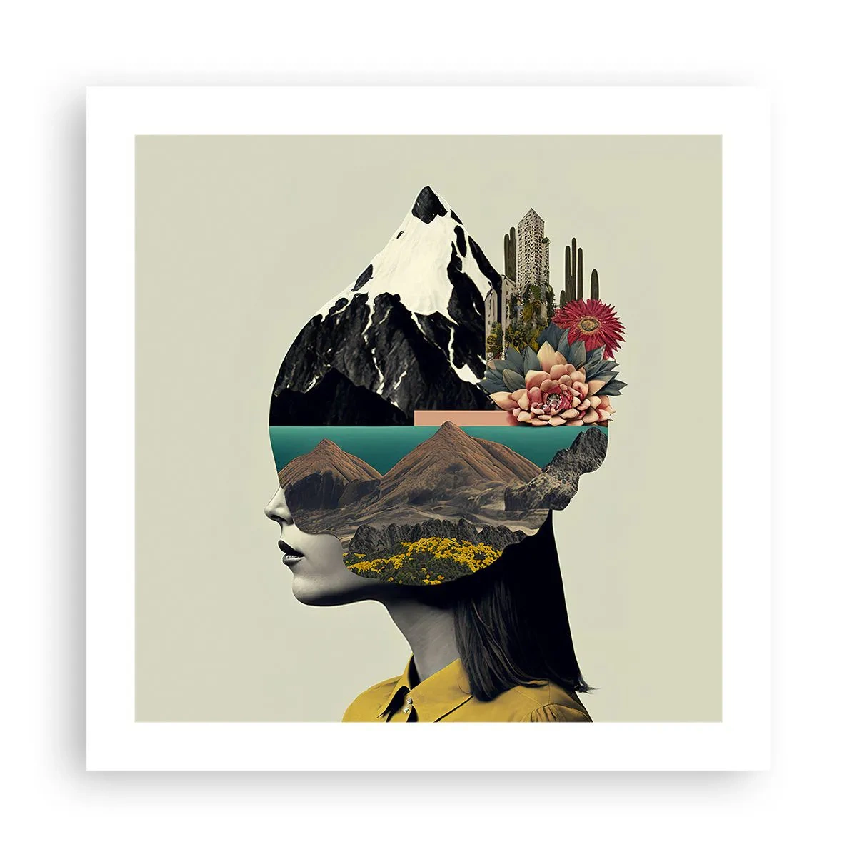 Plakat - Kvinden - altid et mysterium - 50x50 cm