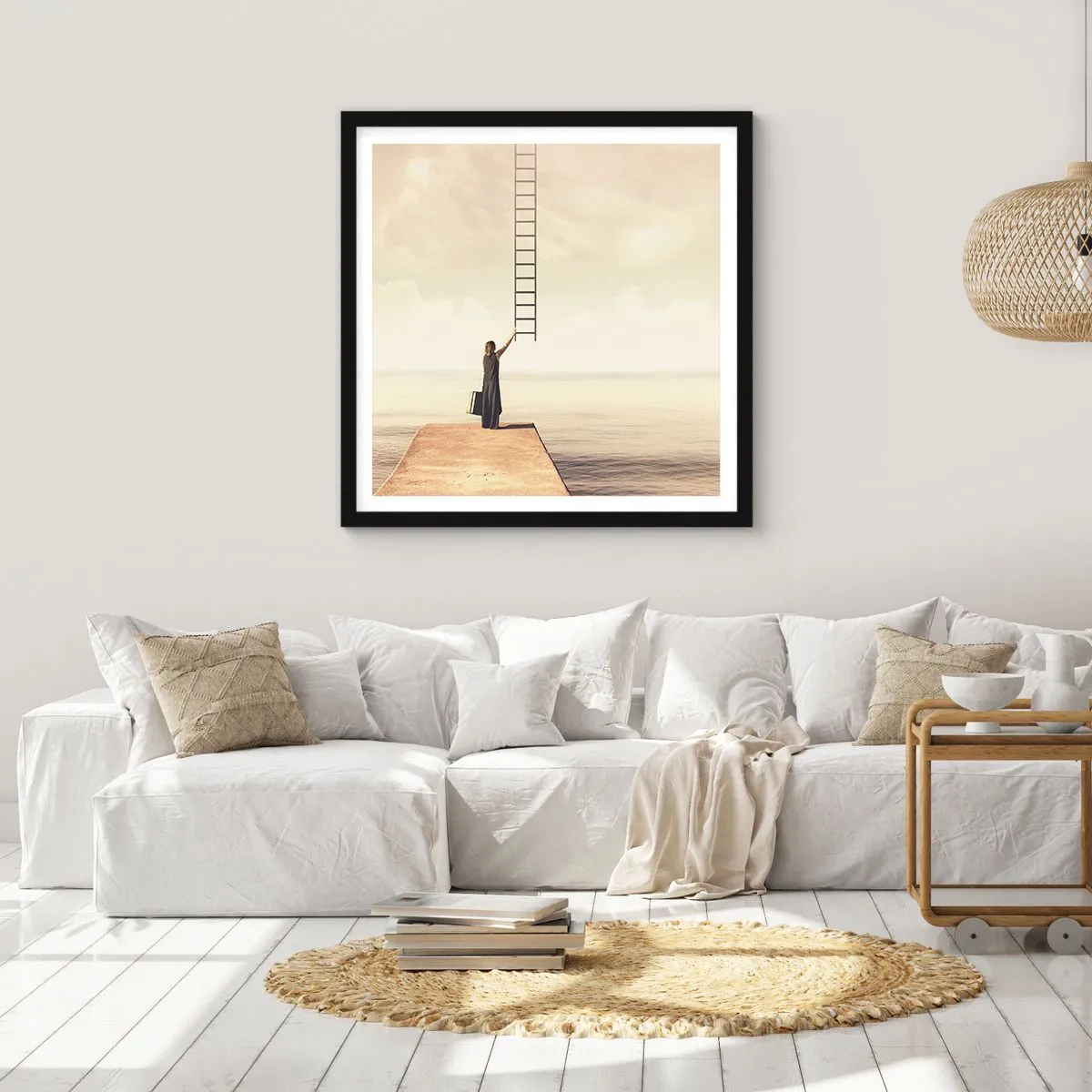 Plakat i sort ramme - En magisk rejse - 30x30 cm