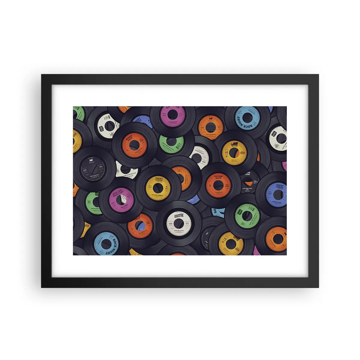 Plakat i sort ramme - Farver fra klassikerne - 40x30 cm