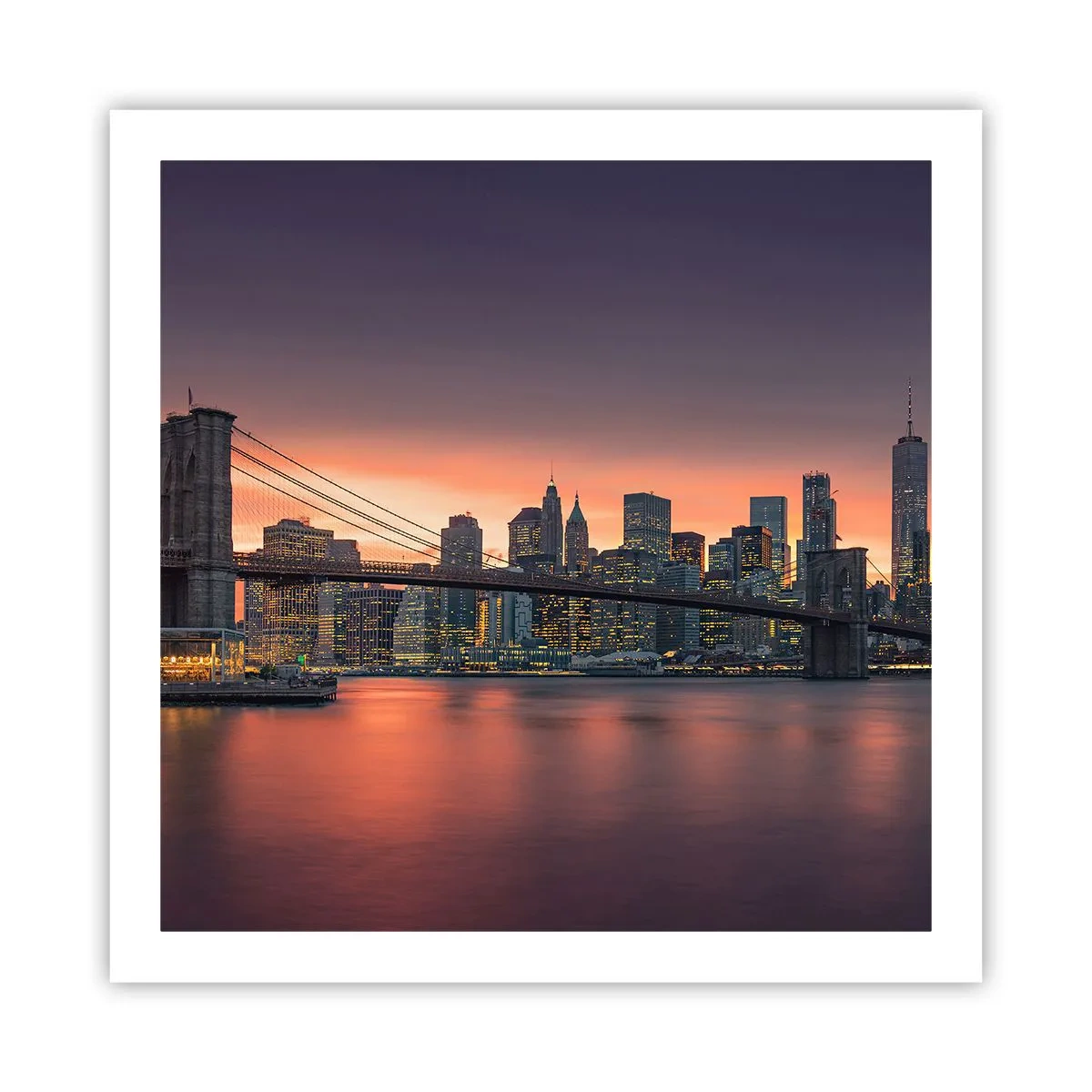 Plakat - Sænket i lilla stilhed - 60x60 cm