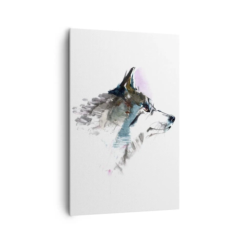 Lærredstryk - Billede på lærred - Når vi taler om ulven - 80x120 cm