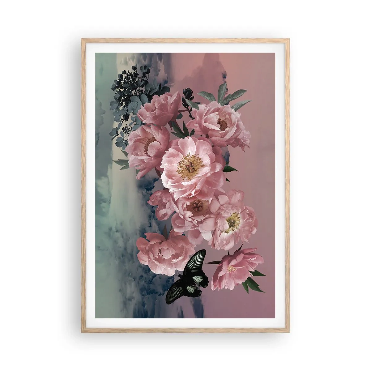 Plakat i ramme af lyst egetræ - Højdepunktet af romantikken - 70x100 cm