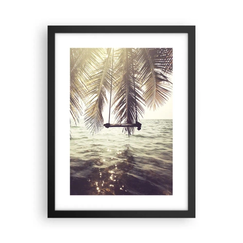 Plakat i sort ramme - Du kan svæve i skyerne efter behag - 30x40 cm