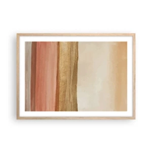 Plakat i ramme af lyst egetræ - Lodret sammensætning - 70x50 cm