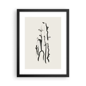 Plakat i sort ramme - Blomstrende urt - 30x40 cm