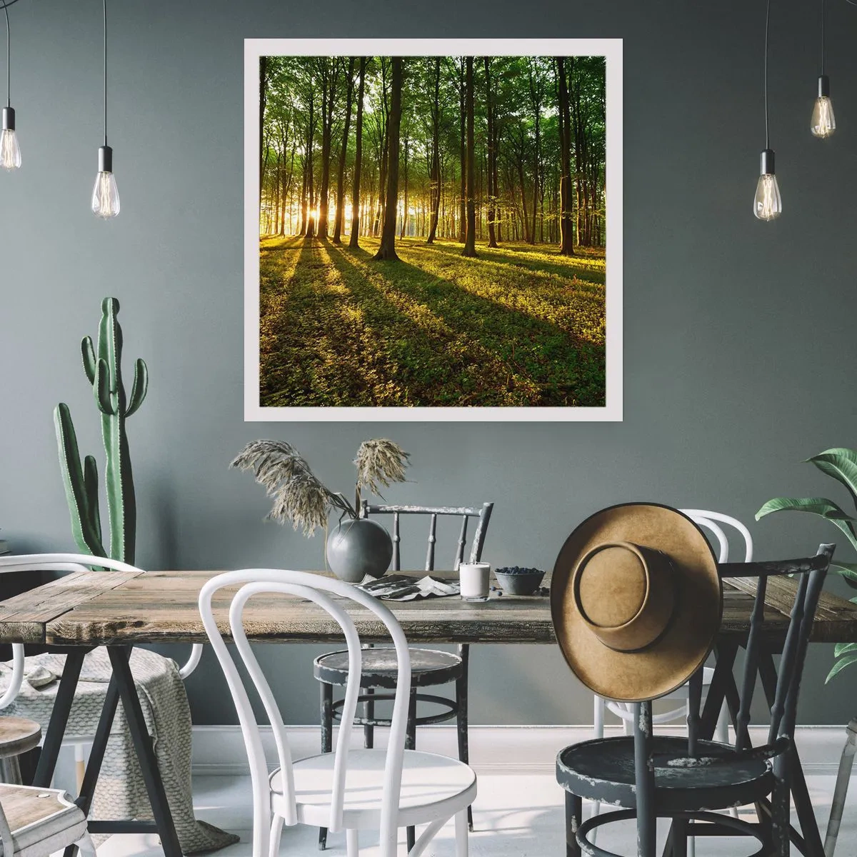 Plakat - Fotografering af alle fjedre - 50x50 cm