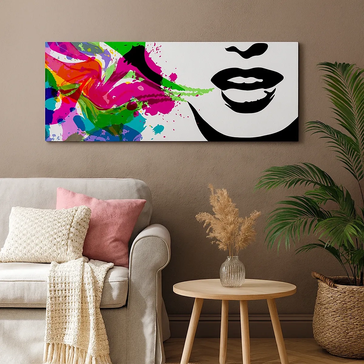 Lærredstryk - Billede på lærred - En historie i alle regnbuens farver - 30x30 cm