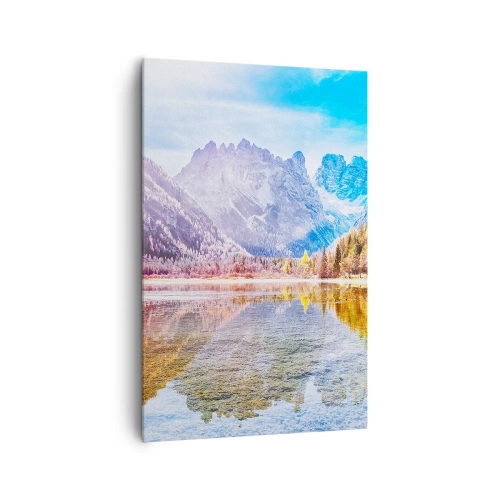 Lærredstryk - Billede på lærred - Og det er allerede efterår i bjergene - 80x120 cm