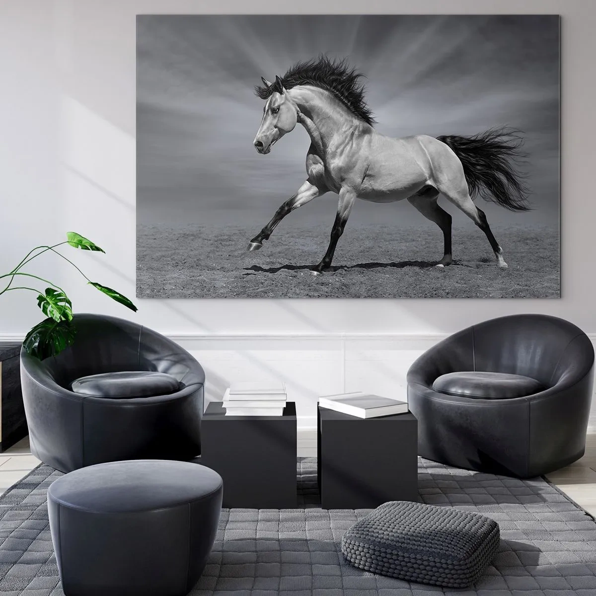 Billede på glas - Født til glæde - 120x80 cm