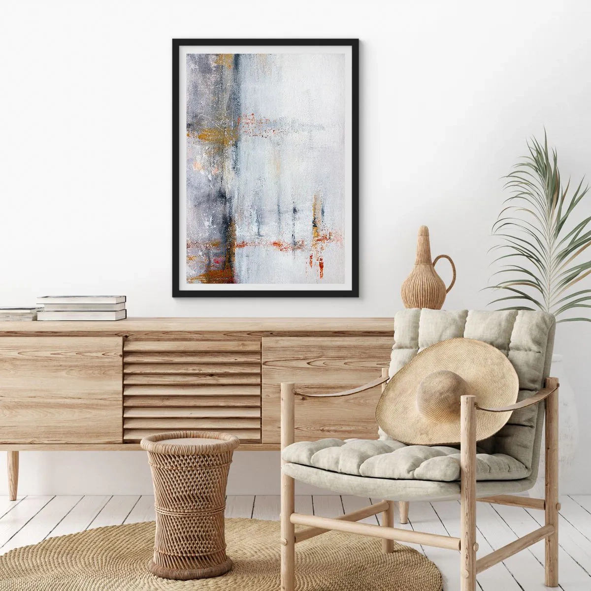 Plakat i sort ramme - Bag lufttæppet - 40x50 cm