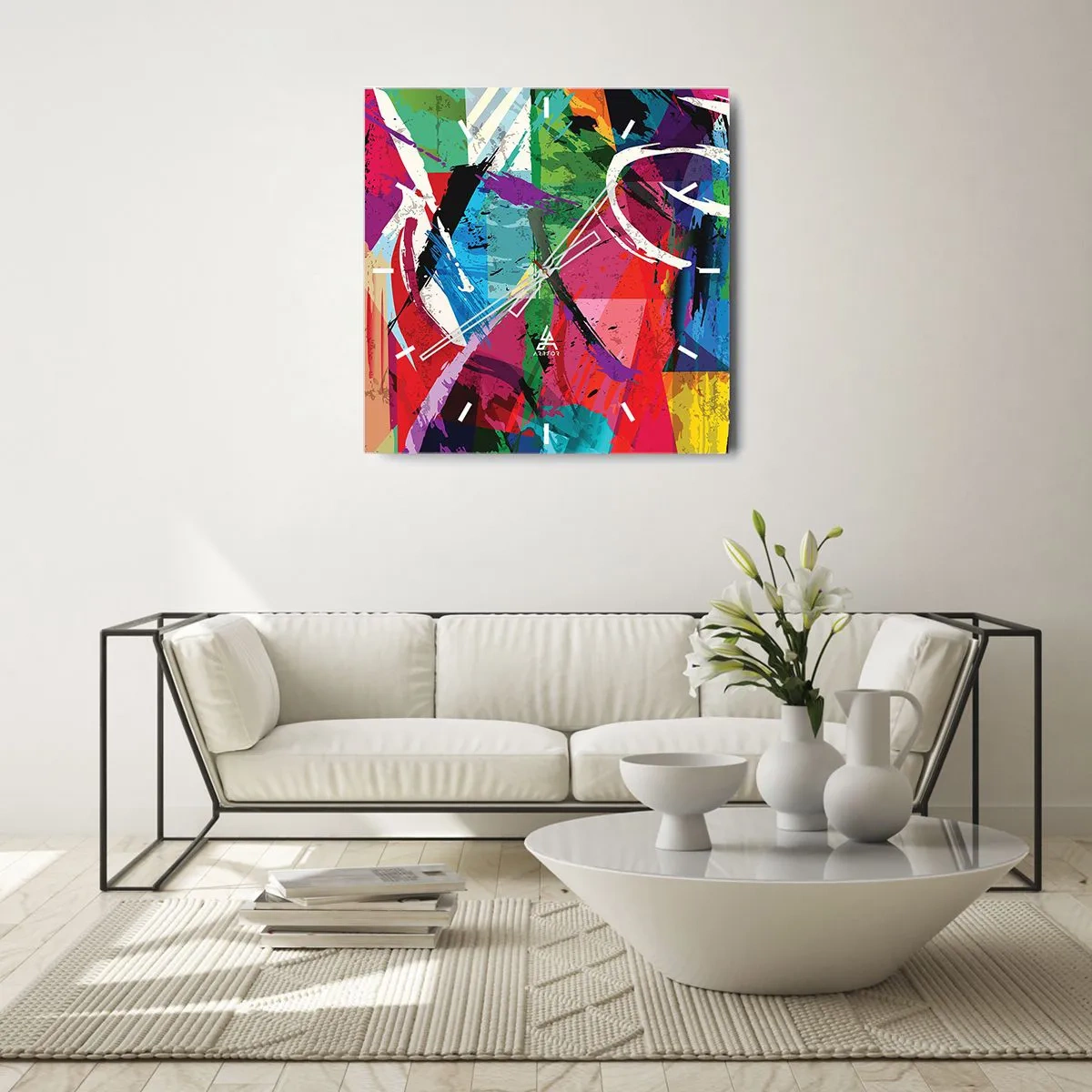 Vægur, Uret - Hurtig, livlig og hoppende - 40x40 cm