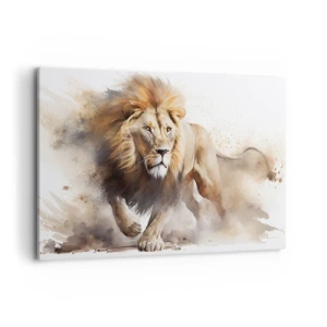 Lærredstryk - Billede på lærred - Kongen er taget af sted - 120x80 cm