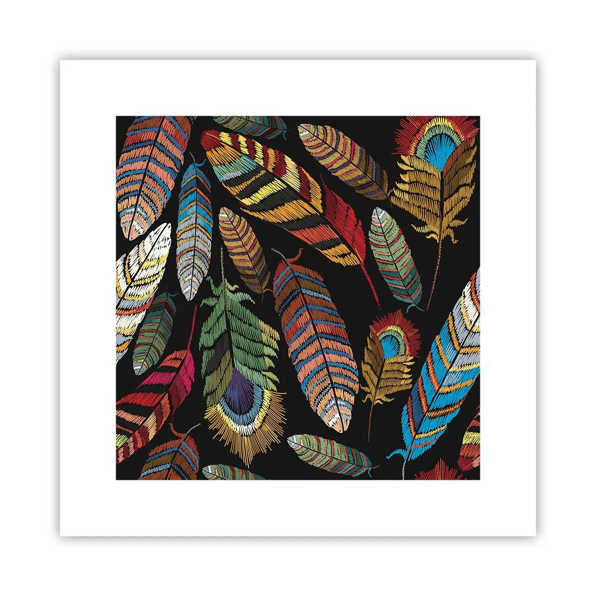 Plakat - Fuglekarneval - 30x30 cm