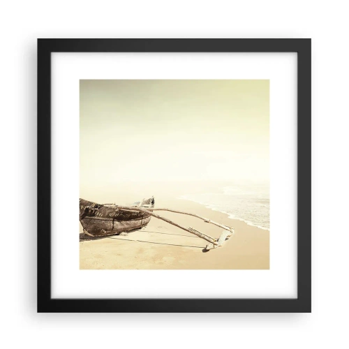 Plakat i sort ramme - Et minde om Sydhavet - 30x30 cm