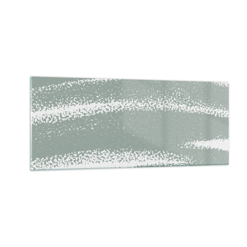 Billede på glas - Abstraktion i vinterstemning - 100x40 cm