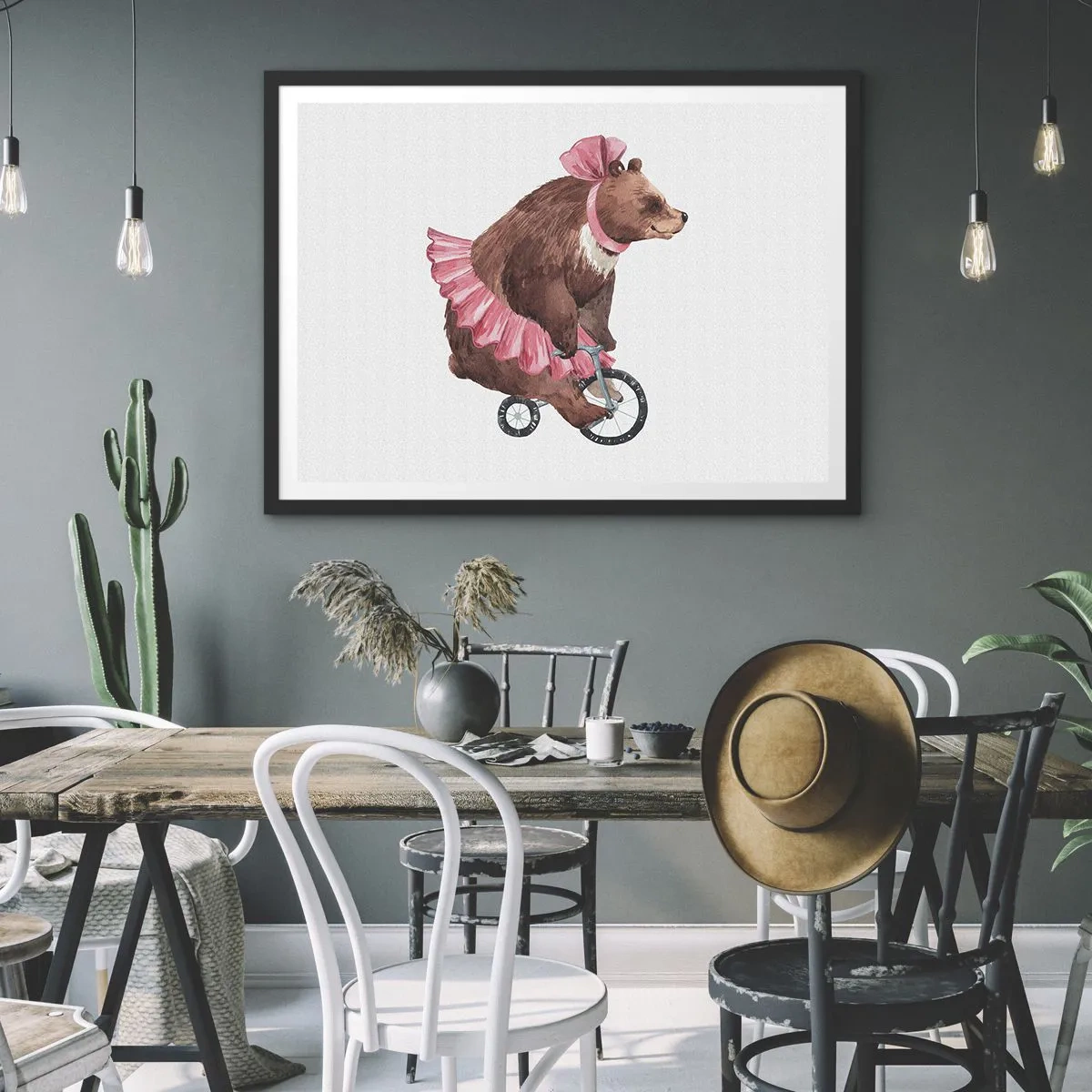 Plakat i sort ramme - Sikke et cirkus! - 70x50 cm