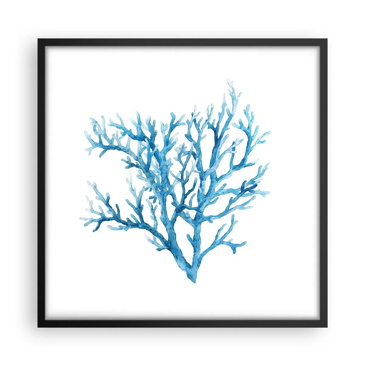 Plakat i sort ramme - Marint filigran - 50x50 cm