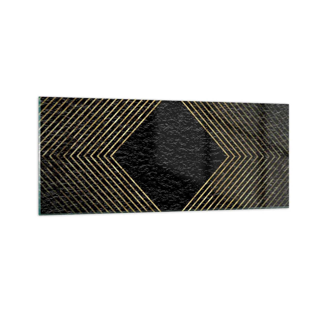 Billede på glas - Geometri i glamour-stil - 100x40 cm