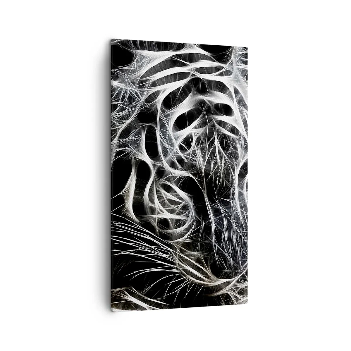 Lærredstryk - Billede på lærred - En undersøgelse af kattens lethed - 45x80 cm