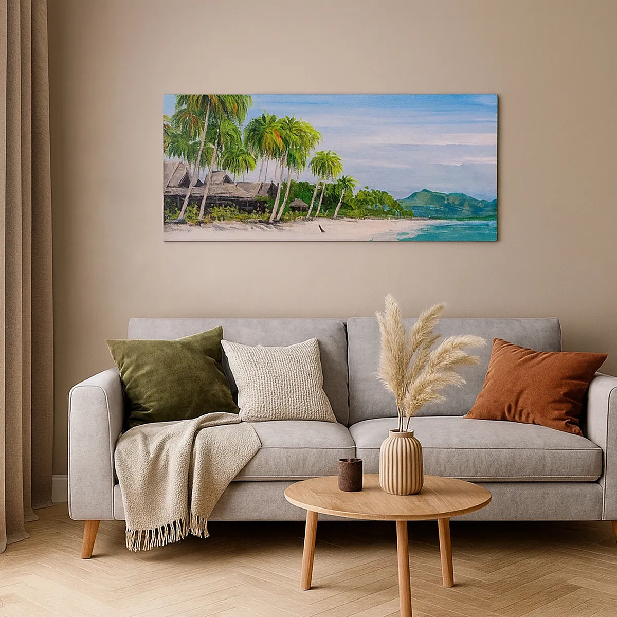 Lærredstryk - Billede på lærred - En eksotisk drøm - 30x30 cm