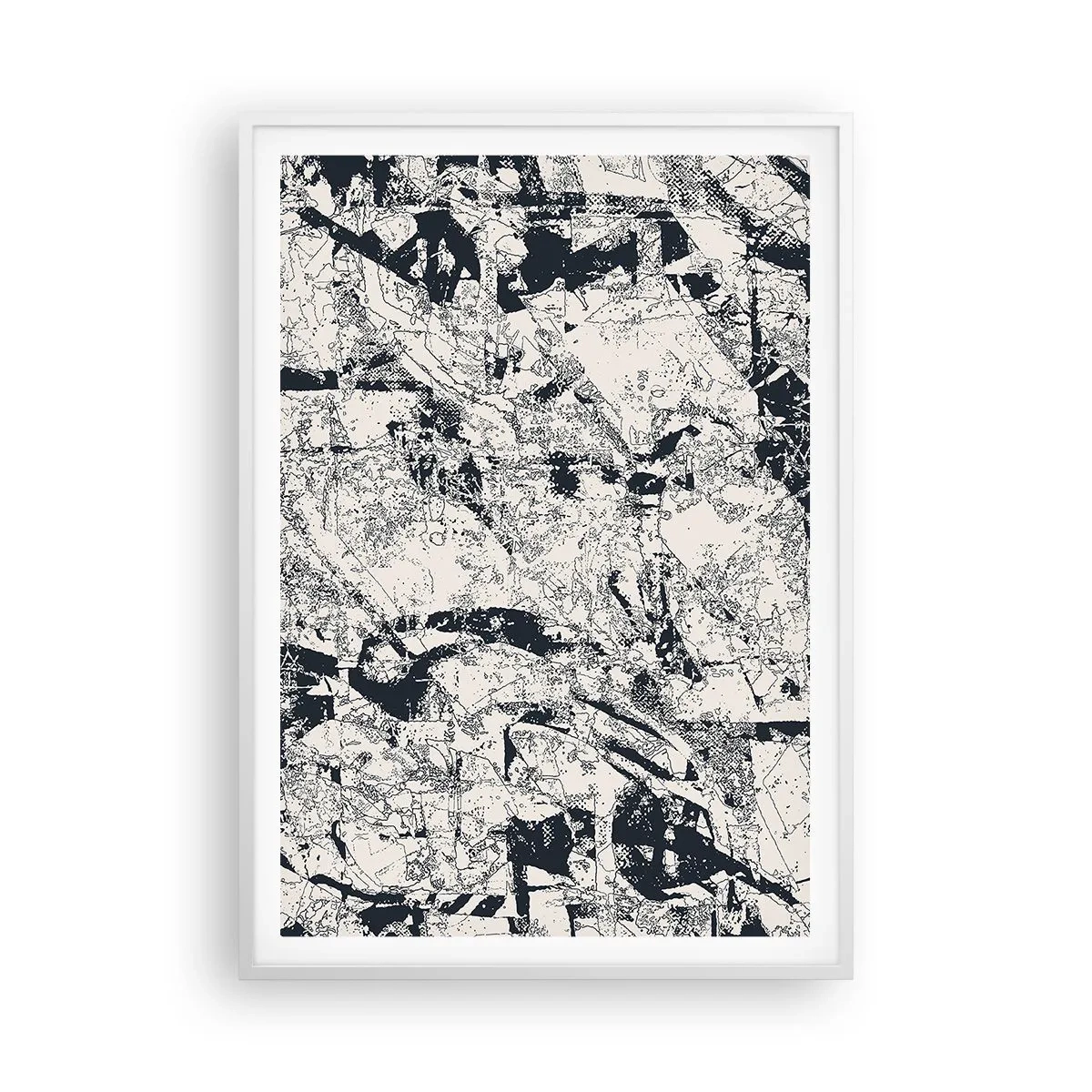 Plakat i hvid ramme - Modsætningernes gennemtrængning - 70x100 cm