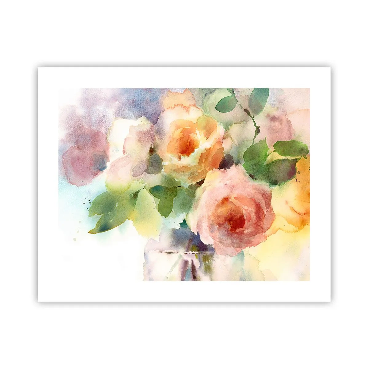 Plakat - Delikat som akvarelfarve - 50x40 cm