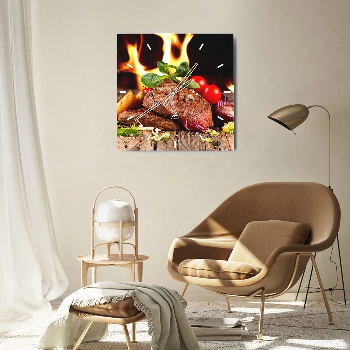 Vægur, Uret - Fremkaldt med varme - 40x40 cm