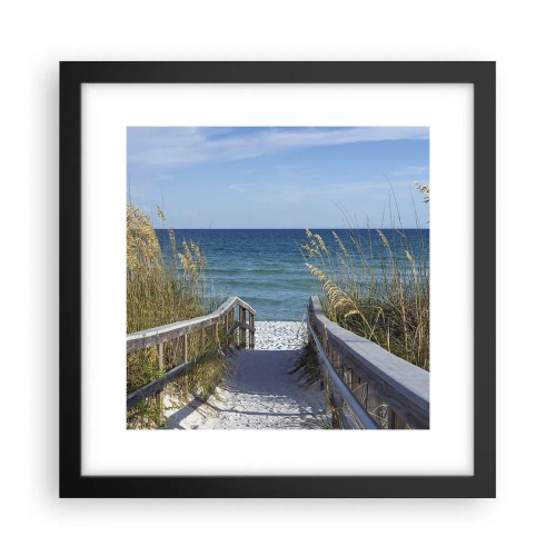 Plakat i sort ramme - I solen, i vinden - 30x30 cm