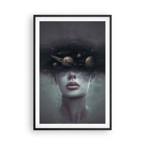 Plakat i sort ramme - Og planeterne er ved at gå amok... - 61x91 cm