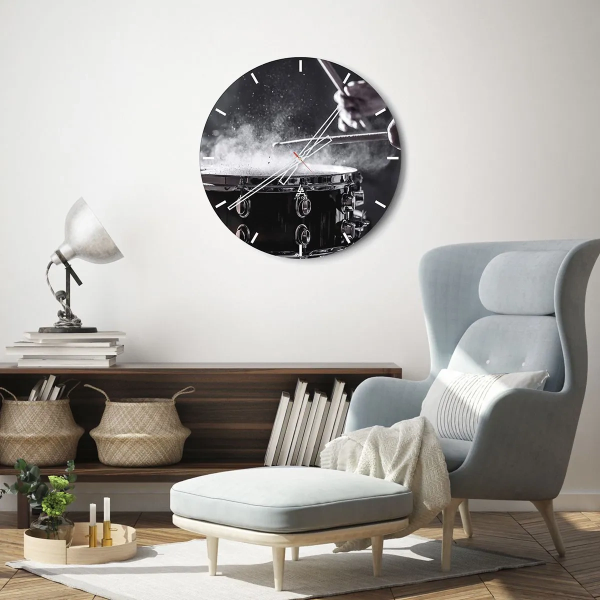 Vægur, Uret - Musikkens puls - 30x30 cm