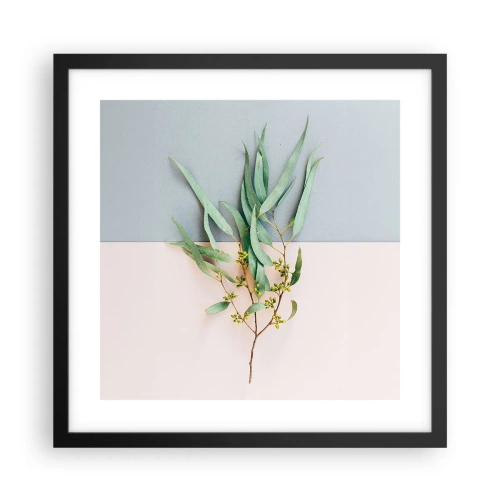 Plakat i sort ramme - Pastelfarvernes subtilitet - 40x40 cm