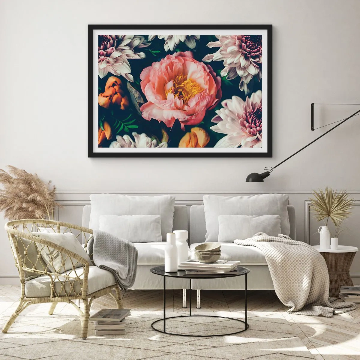 Plakat i sort ramme - Med barok pragt - 50x40 cm