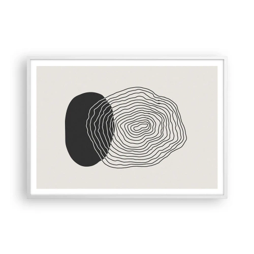 Plakat i hvid ramme - Varighed og vibration - 100x70 cm