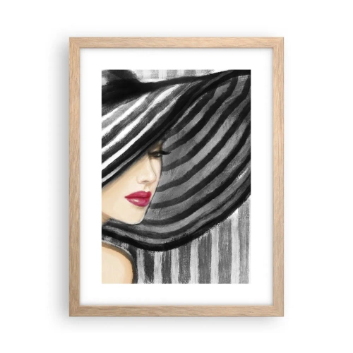 Plakat i ramme af lyst egetræ - Hvor kan jeg finde dig? - 30x40 cm