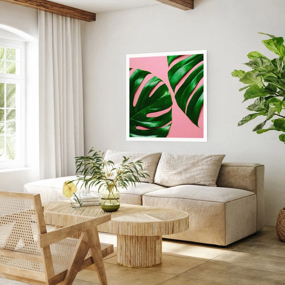 Plakat - Grønt rendez-vous - 40x40 cm