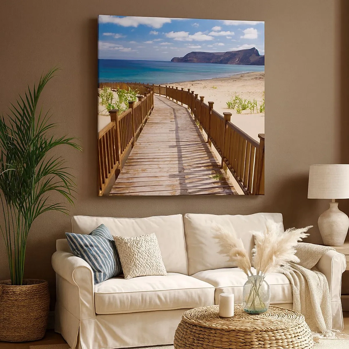 Lærredstryk - Billede på lærred - Tag mig med til de glade øer - 30x30 cm