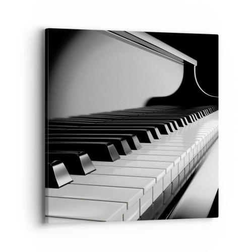 Lærredstryk - Billede på lærred - Harmoni af former og farver - 40x40 cm