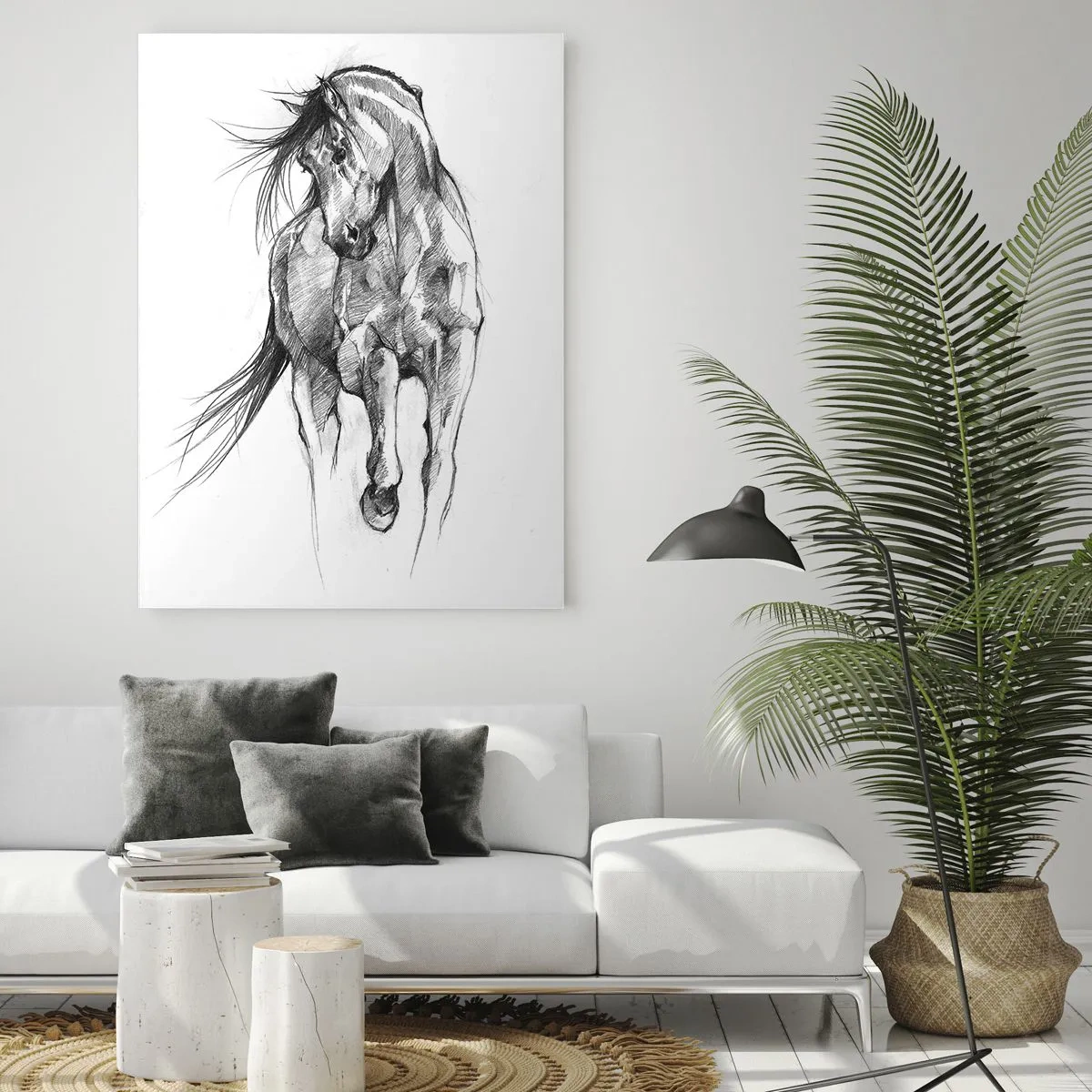 Billede på glas - I en yndefuld trav - 50x70 cm