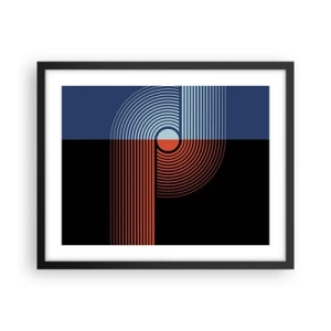 Plakat i sort ramme - I en geometrisk omfavnelse - 50x40 cm