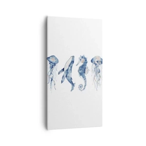 Lærredstryk - Billede på lærred - Havets vidundere - 55x100 cm