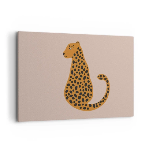 Lærredstryk - Billede på lærred - Leopardprint er et moderigtigt mønster - 120x80 cm