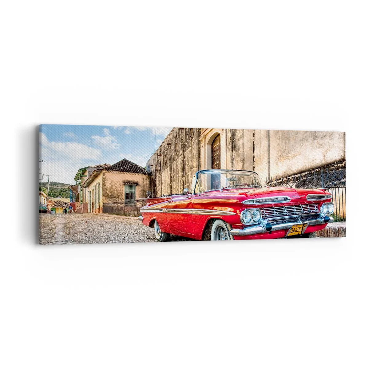 Lærredstryk - Billede på lærred - Cubanske følelser - 90x30 cm