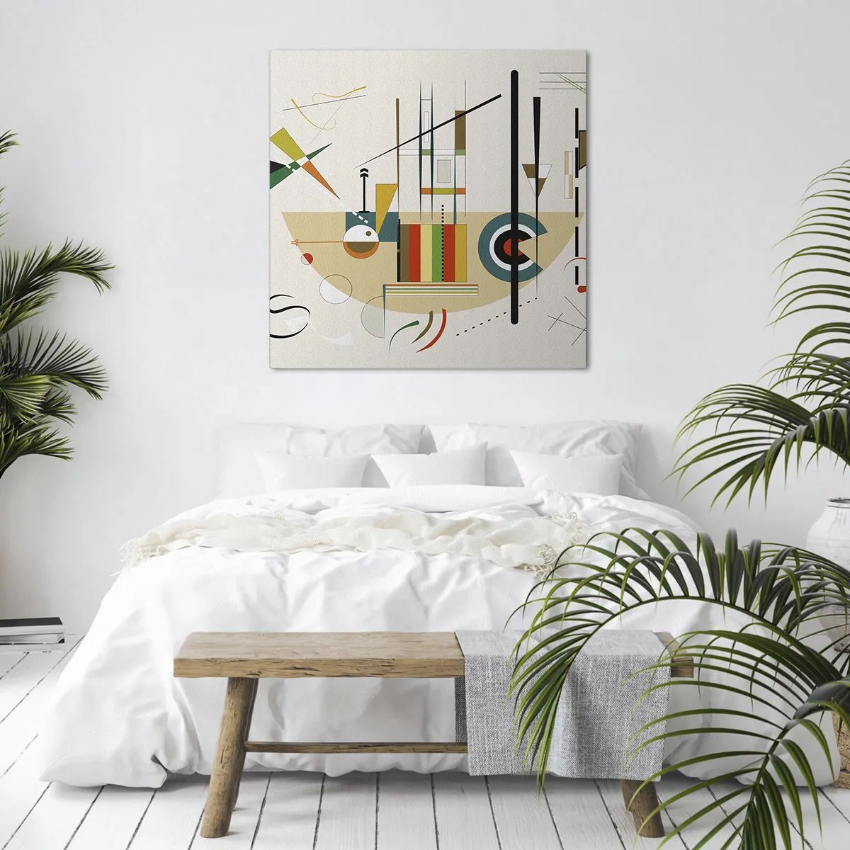 Lærredstryk - Billede på lærred - Og verden griner - 70x70 cm