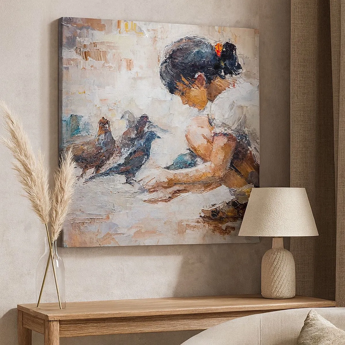 Lærredstryk - Billede på lærred - De små og de sødeste - 30x30 cm