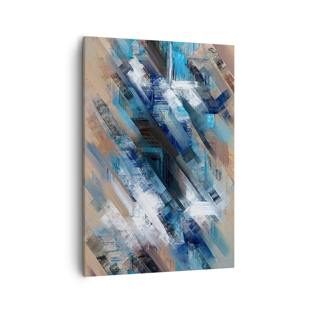 Lærredstryk - Billede på lærred - På en blå skråning - 50x70 cm