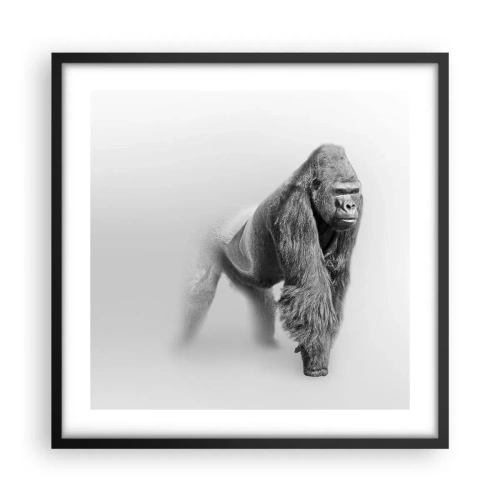 Plakat i sort ramme - Selvsikker på sin styrke - 50x50 cm