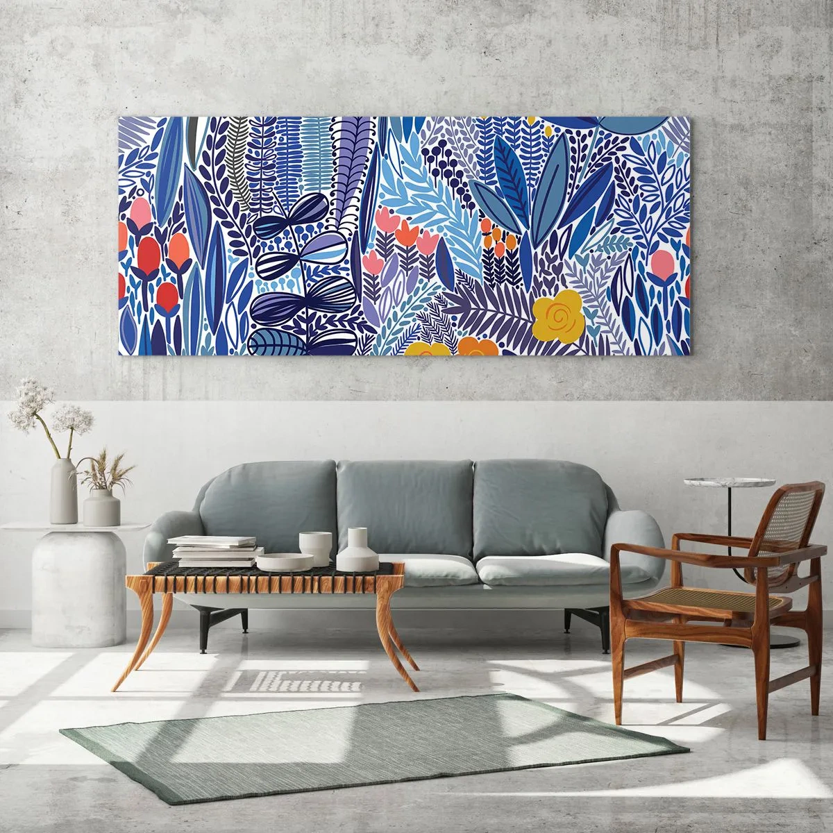 Billede på glas - Hawaiiansk have - 90x30 cm