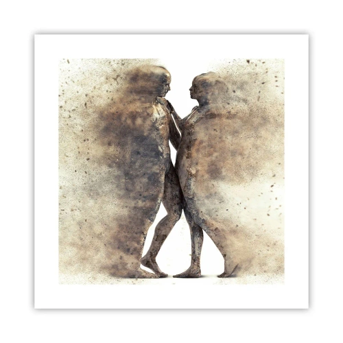 Plakat - Fra støv steg de til kærlighed - 40x40 cm