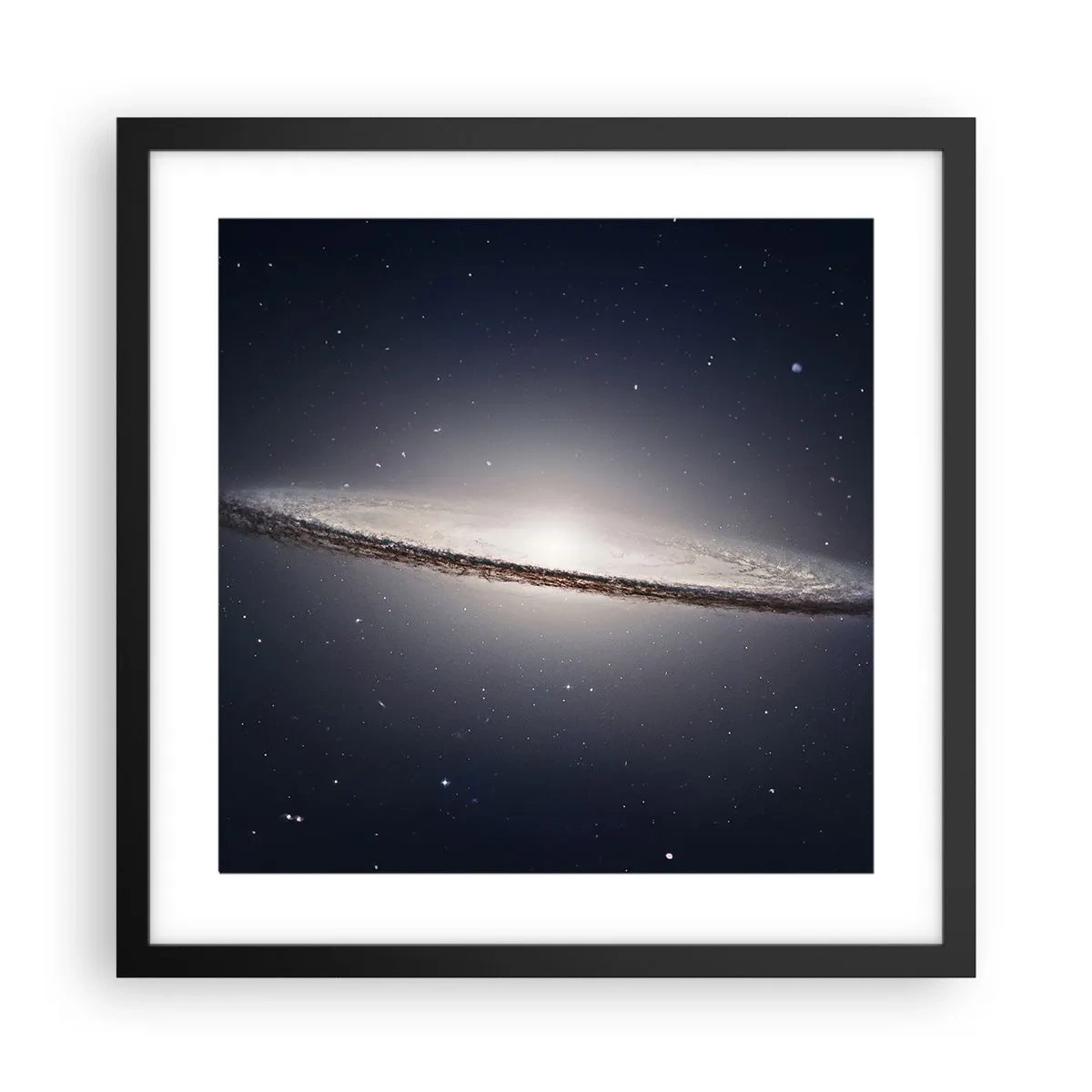 Plakat i sort ramme - Der var engang i en galakse langt, langt borte.... - 40x40 cm