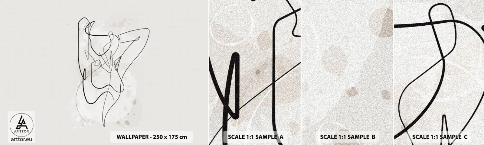 Prøve Fototapet Selvklæbende Deluxe Sticker - Forførelsens kunst - Kvinde, Grafik, Stykke - 100x30 cm